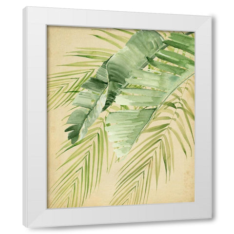 Banana Palms II White Modern Wood Framed Art Print by Parker, Jennifer Paxton