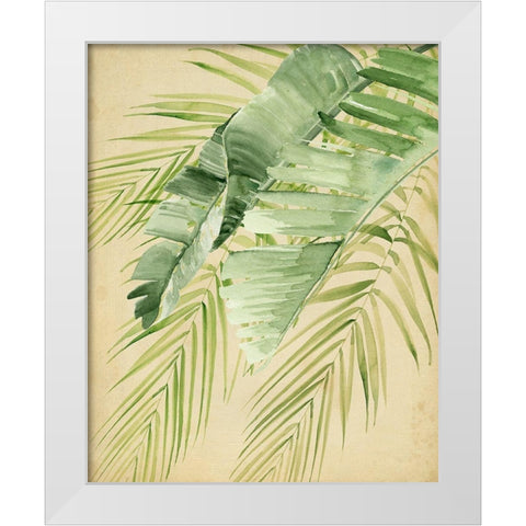 Banana Palms II White Modern Wood Framed Art Print by Parker, Jennifer Paxton