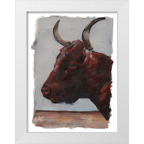 Cattle View I White Modern Wood Framed Art Print by Parker, Jennifer Paxton