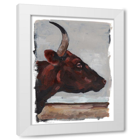 Cattle View II White Modern Wood Framed Art Print by Parker, Jennifer Paxton