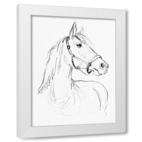 Bridle Portraits II White Modern Wood Framed Art Print by Parker, Jennifer Paxton