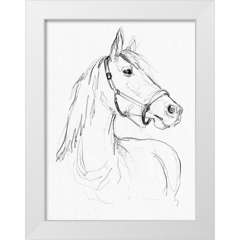 Bridle Portraits II White Modern Wood Framed Art Print by Parker, Jennifer Paxton