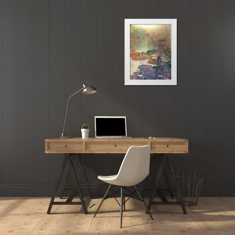 Monets Landscape III White Modern Wood Framed Art Print by Combs, Joyce