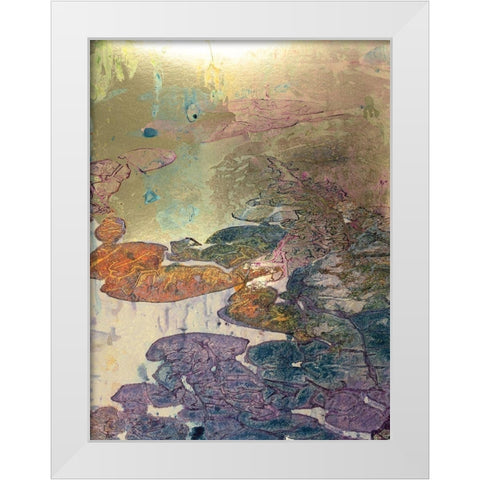 Monets Landscape III White Modern Wood Framed Art Print by Combs, Joyce