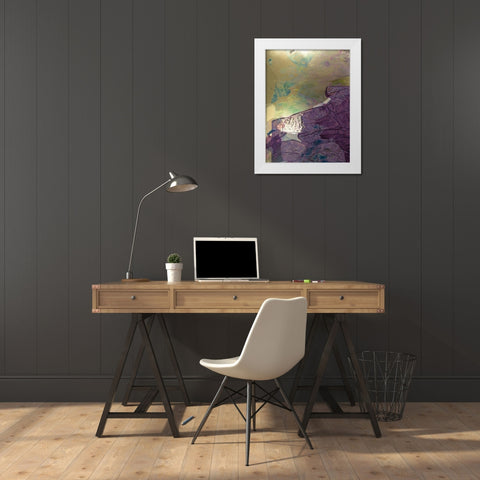 Monets Landscape IV White Modern Wood Framed Art Print by Combs, Joyce