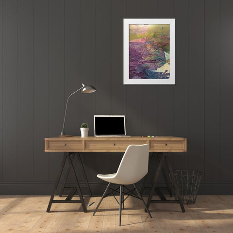 Monets Landscape V White Modern Wood Framed Art Print by Combs, Joyce