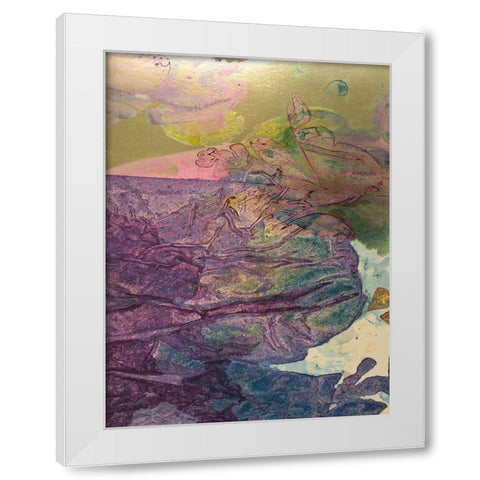 Monets Landscape V White Modern Wood Framed Art Print by Combs, Joyce