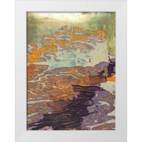 Monets Landscape VII White Modern Wood Framed Art Print by Combs, Joyce