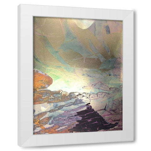 Monets Landscape VIII White Modern Wood Framed Art Print by Combs, Joyce