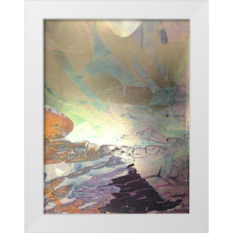 Monets Landscape VIII White Modern Wood Framed Art Print by Combs, Joyce
