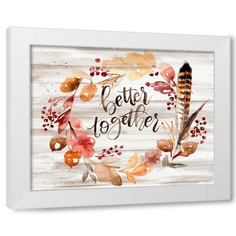 Grateful Thanksgiving III White Modern Wood Framed Art Print by Parker, Jennifer Paxton