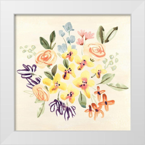 Coming Together I White Modern Wood Framed Art Print by Warren, Annie