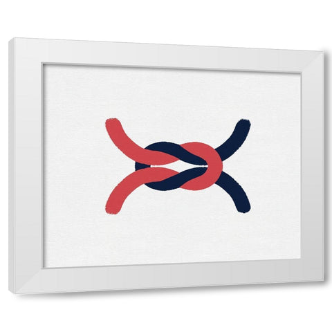 Sailing Knot III White Modern Wood Framed Art Print by Green, Jacob