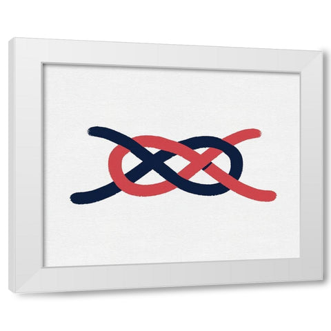 Sailing Knot V White Modern Wood Framed Art Print by Green, Jacob