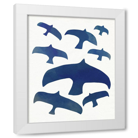 Matisse Seagulls I White Modern Wood Framed Art Print by Caroline, Emma