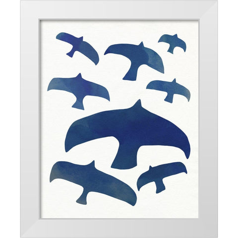 Matisse Seagulls I White Modern Wood Framed Art Print by Caroline, Emma