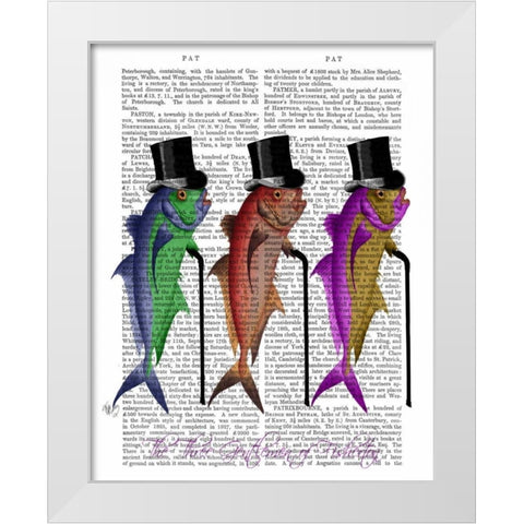 Gentleman of Fisherton White Modern Wood Framed Art Print by Fab Funky