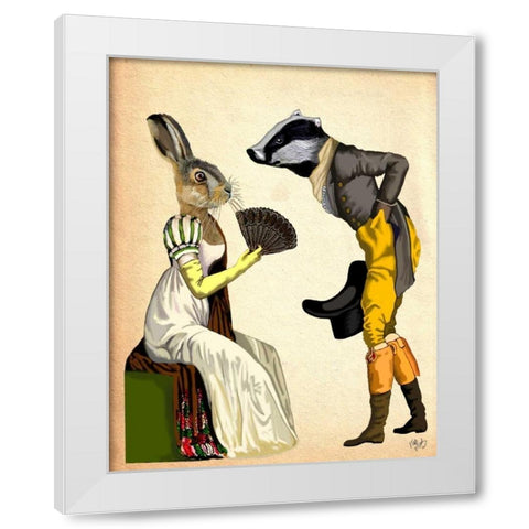 Look of Love White Modern Wood Framed Art Print by Fab Funky