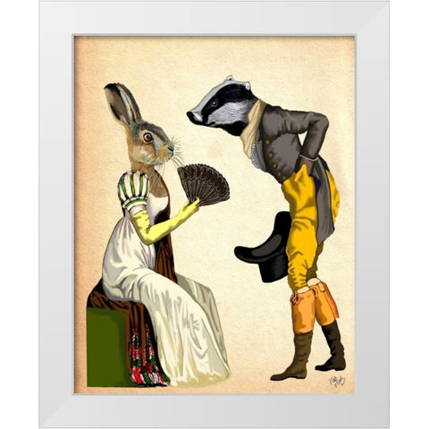 Look of Love White Modern Wood Framed Art Print by Fab Funky