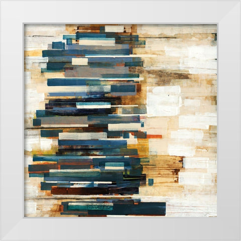 Scattered White Modern Wood Framed Art Print by Henry, Alexys