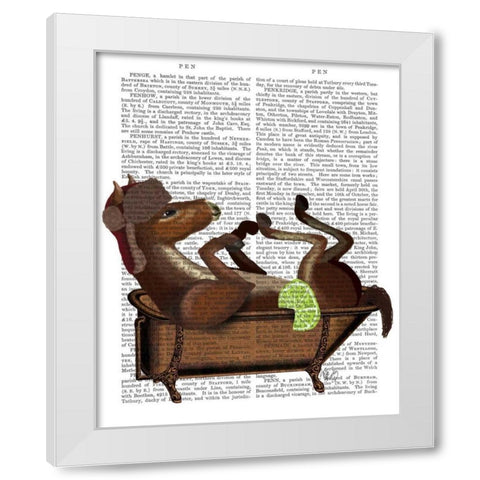 Moscow Mule White Modern Wood Framed Art Print by Fab Funky