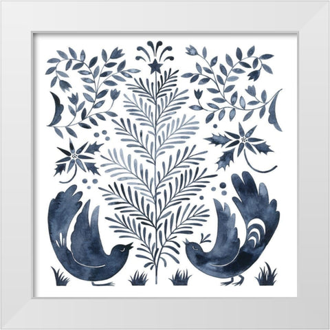 Otomi Inspired Christmas III White Modern Wood Framed Art Print by Popp, Grace