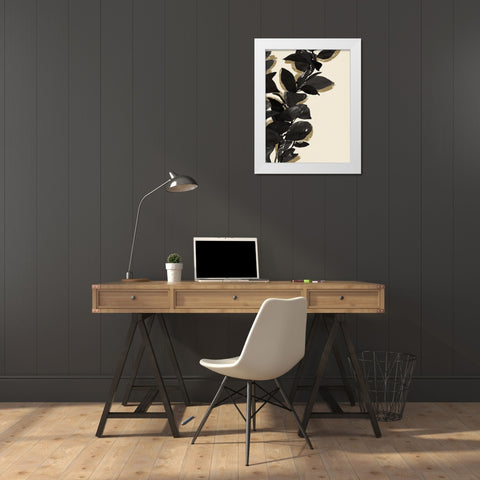 Ebony Branch I White Modern Wood Framed Art Print by Warren, Annie