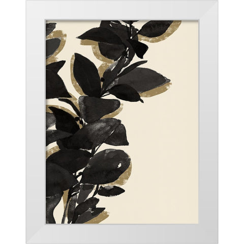 Ebony Branch I White Modern Wood Framed Art Print by Warren, Annie
