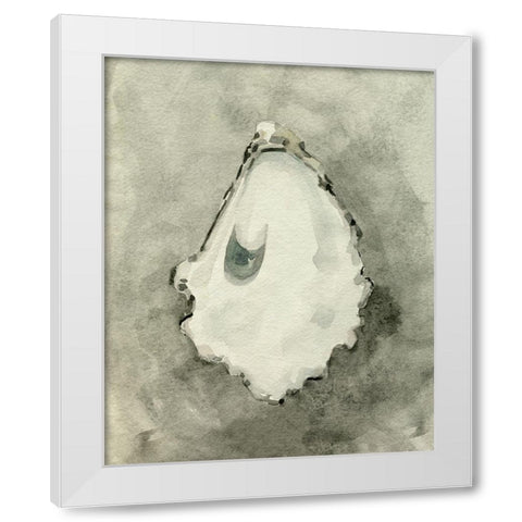 Neutral Oyster Shell III White Modern Wood Framed Art Print by Caroline, Emma