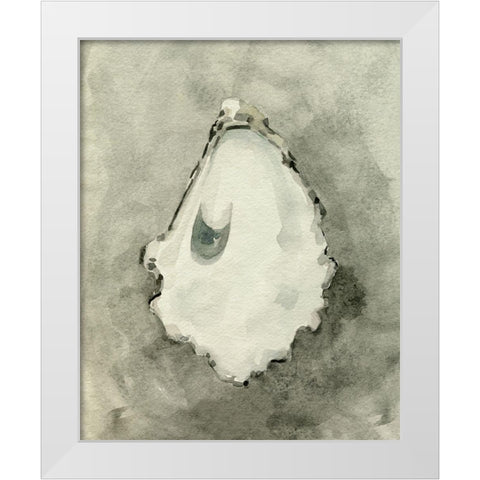 Neutral Oyster Shell III White Modern Wood Framed Art Print by Caroline, Emma