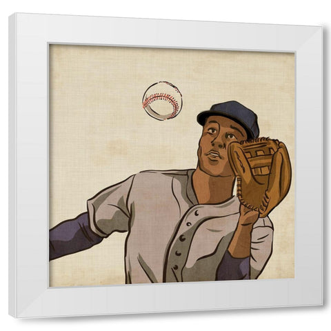 All Star I White Modern Wood Framed Art Print by Warren, Annie