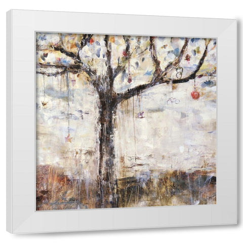 The Charming Tree White Modern Wood Framed Art Print by Maas, Jodi