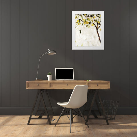 Meyer Lemon Tree White Modern Wood Framed Art Print by Maas, Jodi