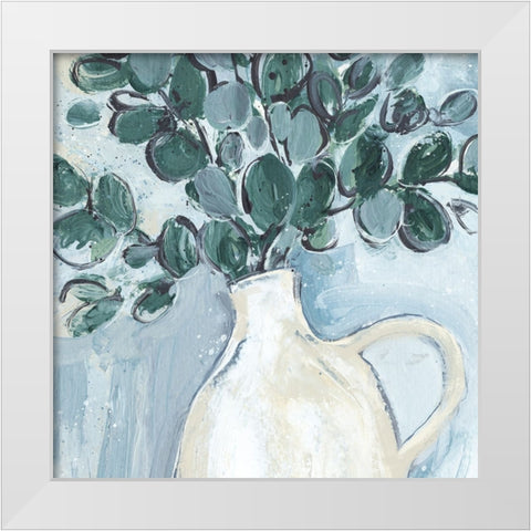 Porcelain Sprig I White Modern Wood Framed Art Print by Warren, Annie