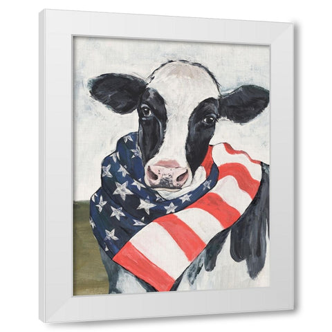 American Cow I White Modern Wood Framed Art Print by Warren, Annie