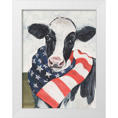 American Cow I White Modern Wood Framed Art Print by Warren, Annie