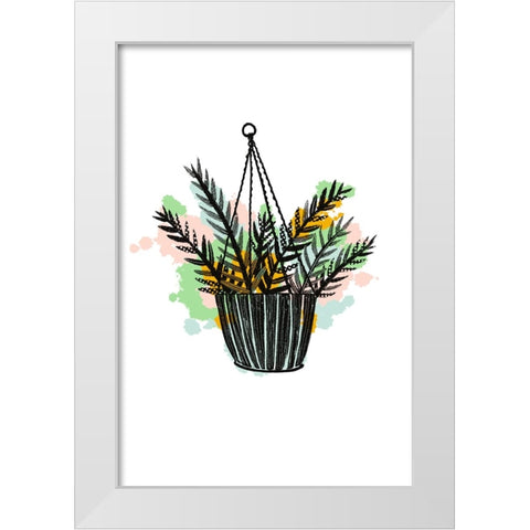 Plant Pop II White Modern Wood Framed Art Print by Ewer, Rebekah