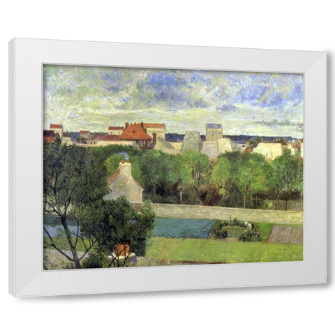 The Market Gardens of Vaugirard White Modern Wood Framed Art Print by Gauguin, Paul