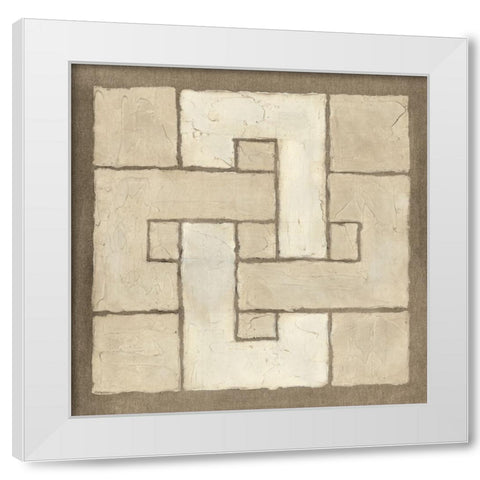 Knotted Tiles I White Modern Wood Framed Art Print by Lam, Vanna