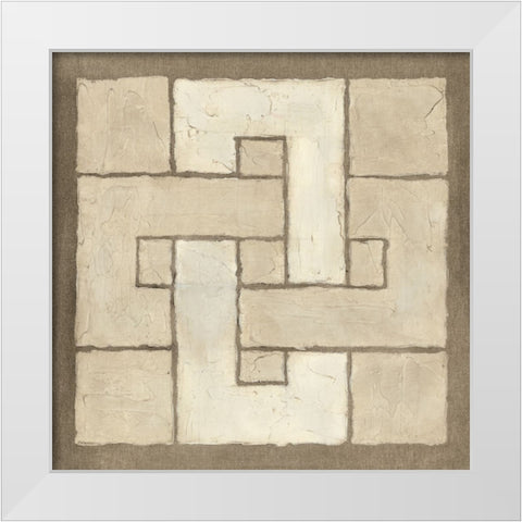 Knotted Tiles I White Modern Wood Framed Art Print by Lam, Vanna