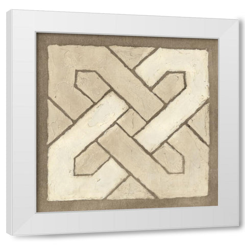 Knotted Tiles II White Modern Wood Framed Art Print by Lam, Vanna
