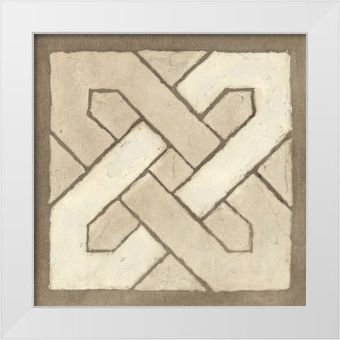 Knotted Tiles II White Modern Wood Framed Art Print by Lam, Vanna