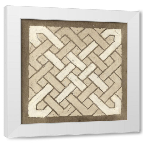 Knotted Tiles IV White Modern Wood Framed Art Print by Lam, Vanna
