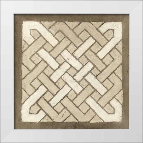 Knotted Tiles IV White Modern Wood Framed Art Print by Lam, Vanna