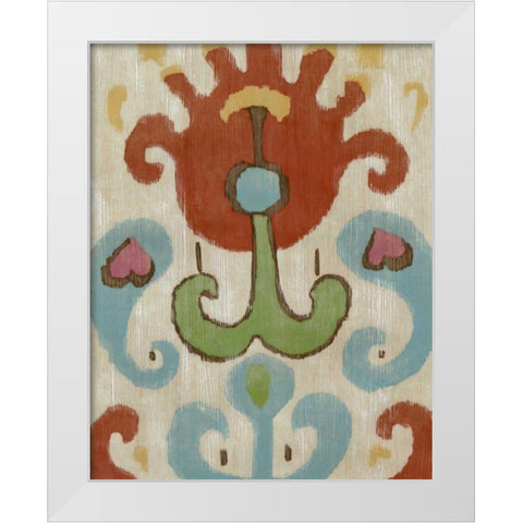 Tribal Ikat I White Modern Wood Framed Art Print by Zarris, Chariklia