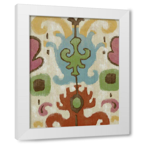 Tribal Ikat II White Modern Wood Framed Art Print by Zarris, Chariklia