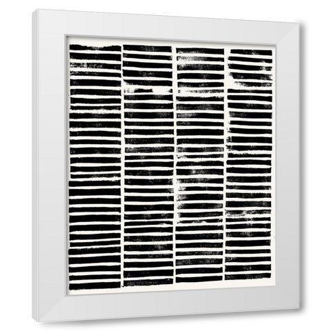 Dashed Codes I White Modern Wood Framed Art Print by Popp, Grace