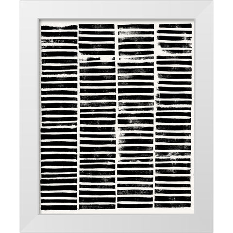 Dashed Codes I White Modern Wood Framed Art Print by Popp, Grace