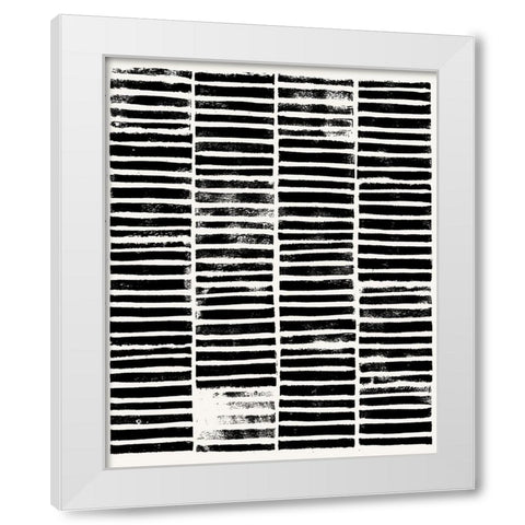 Dashed Codes II White Modern Wood Framed Art Print by Popp, Grace