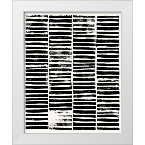 Dashed Codes II White Modern Wood Framed Art Print by Popp, Grace